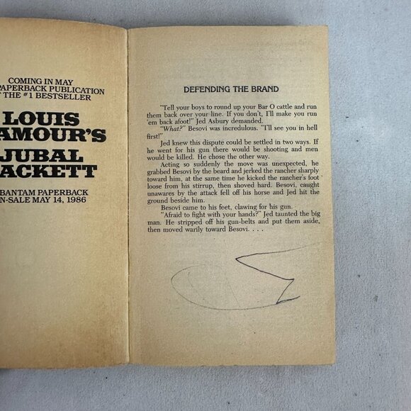 Louis LAmour Riding For The Brand Paperback 1986 Bantam Western Short Stories - Picture 3 of 4